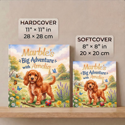 Custom Kids Story with Dog, Personalized Baby Book with Name