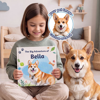 Custom Pet Photo Story Book, Dog Photo Illustration Book, Custom Dog Book for Kids