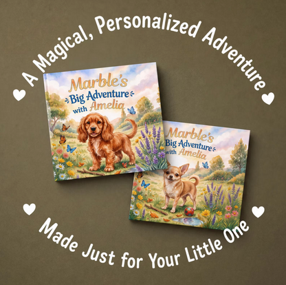 Custom Pet Adventure Book, Personalized Dog Book with Name