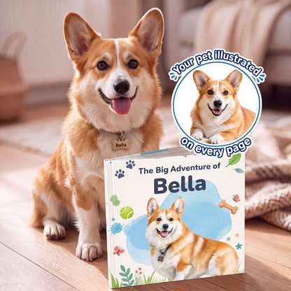 Custom Pet Photo Story Book, Dog Photo Illustration Book, Custom Dog Book for Kids