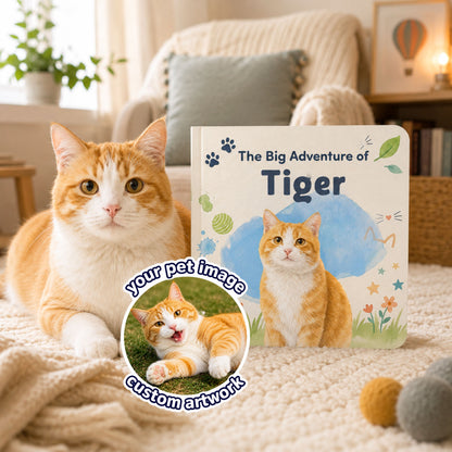 Personalized Cat Photo Story Book, Animal Lover Gift
