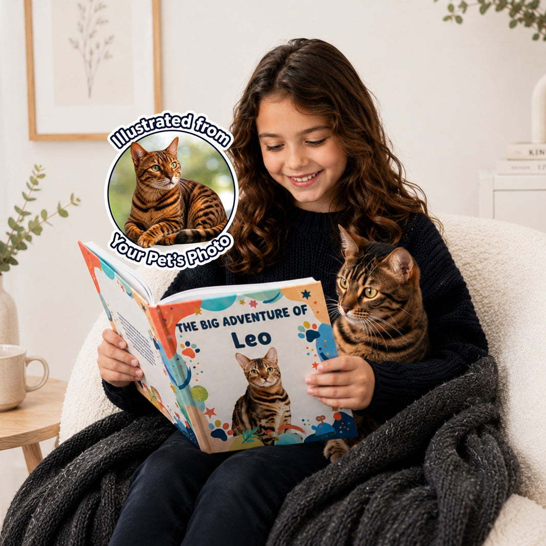 Custom Pet Photo Book, Personalized Pet Story Book, Pet Portrait Book