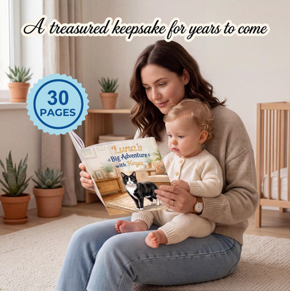 Custom Kids Story with Cat, Personalized Cat Book, Gifts for Kids