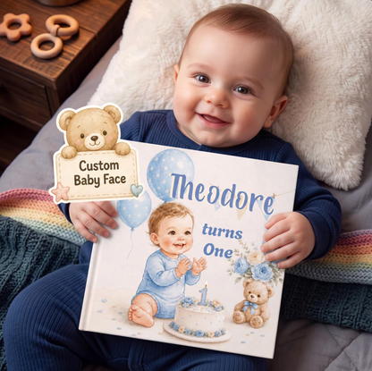 1st Birthday Gift Personalised Book, Custom Name One Year Old, Personalized Baby Birthday Keepsake
