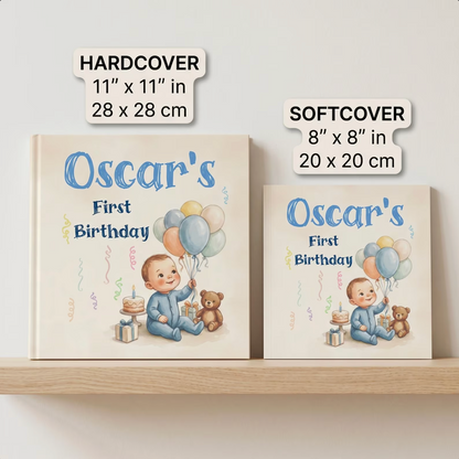 Personalized 1st Birthday Book, First Birthday Gift for Baby