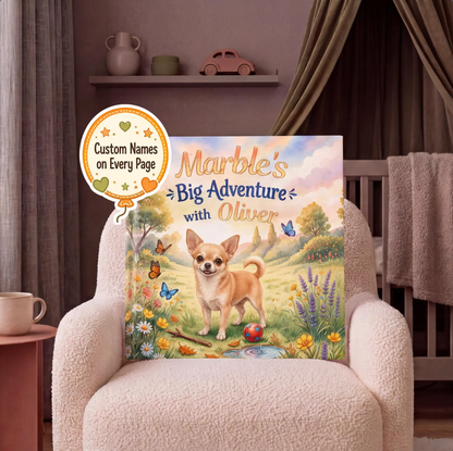 Custom Pet Adventure Book, Personalized Dog Book with Name