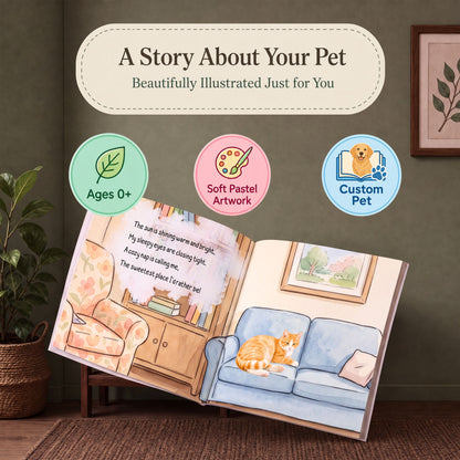 Personalized Cat Photo Story Book, Animal Lover Gift