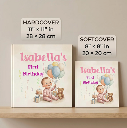 1st Birthday Gift Personalised Book, Custom Name Storybook, One Year Old Keepsake