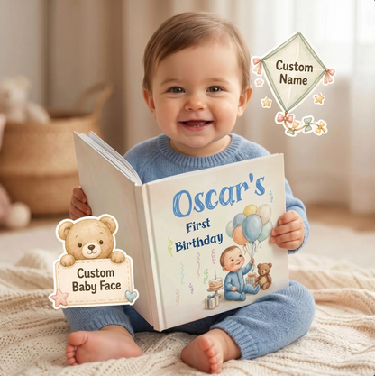 Personalized 1st Birthday Book, First Birthday Gift for Baby