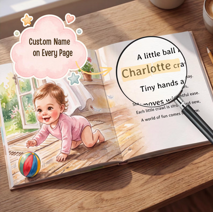 1st Birthday Gift Personalised Book, Custom Name One Year Old, Personalized Baby Birthday Keepsake