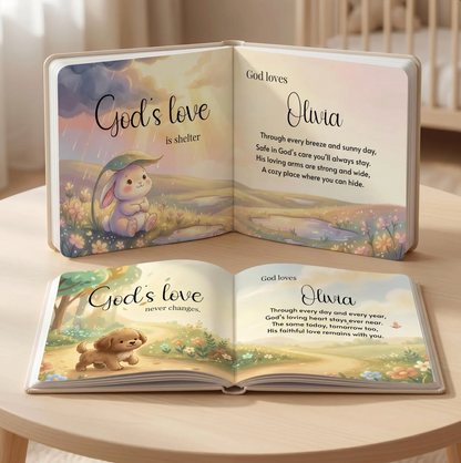 Personalized Christian Book With Name, Custom Bible Storybook For Toddlers, Baptism Gift for Boy or Girl