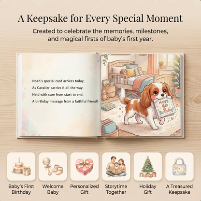 Personalized First Birthday Book, Custom Baby Animal Story