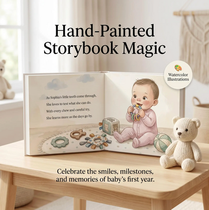 1st Birthday Gift Personalised Book, Custom Name Storybook, One Year Old Keepsake