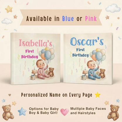 1st Birthday Gift Personalised Book, Custom Name Storybook, One Year Old Keepsake