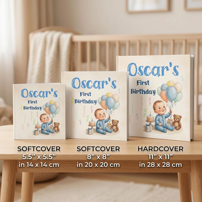 Personalized 1st Birthday Book, First Birthday Gift for Baby