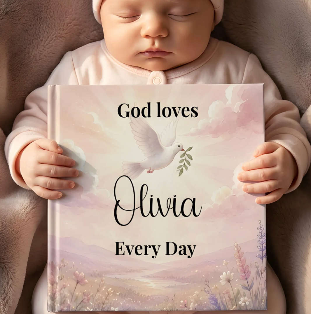 Personalized Christian Book With Name, Custom Bible Storybook For Toddlers, Baptism Gift for Boy or Girl