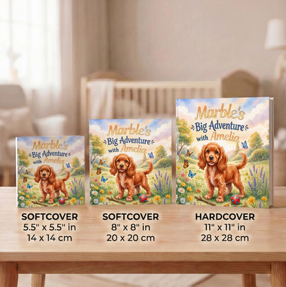 Custom Kids Story with Dog, Personalized Baby Book with Name