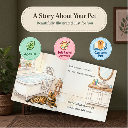 Custom Pet Photo Book, Personalized Pet Story Book, Pet Portrait Book