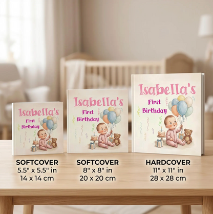 1st Birthday Gift Personalised Book, Custom Name Storybook, One Year Old Keepsake