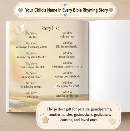 Personalized Christian Book With Name, Custom Bible Storybook For Toddlers, Baptism Gift for Boy or Girl