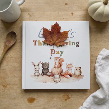 Personalized Fall Storybook for Toddler, Custom Name Thanksgiving Book