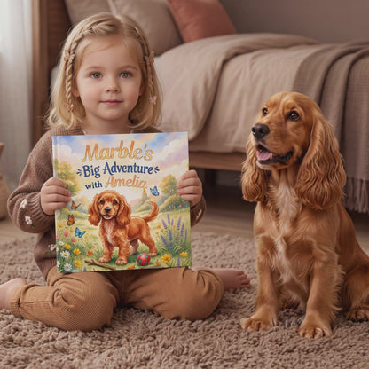 Custom Kids Story with Dog, Personalized Baby Book with Name