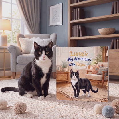Custom Kids Story with Cat, Personalized Cat Book, Gifts for Kids