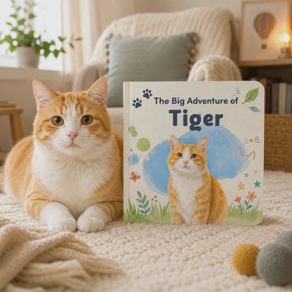 Personalized Cat Photo Story Book, Animal Lover Gift