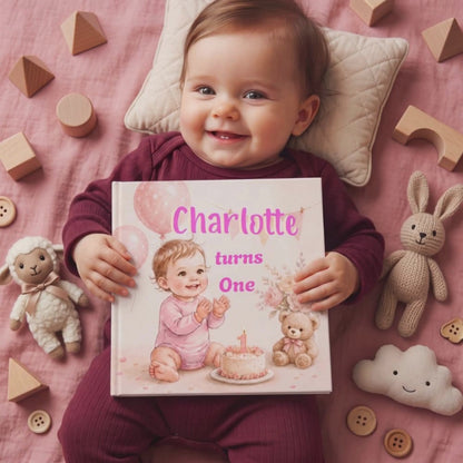1st Birthday Gift Personalised Book, Custom Name One Year Old, Personalized Baby Birthday Keepsake