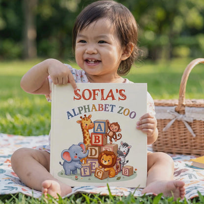 Personalized Animal Alphabet Book, Custom Name ABC Story for Kids