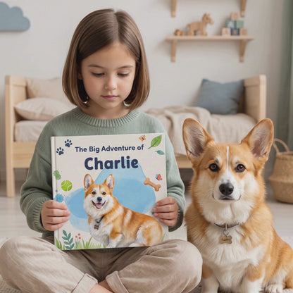 Custom Pet Photo Story Book, Dog Photo Illustration Book, Custom Dog Book for Kids