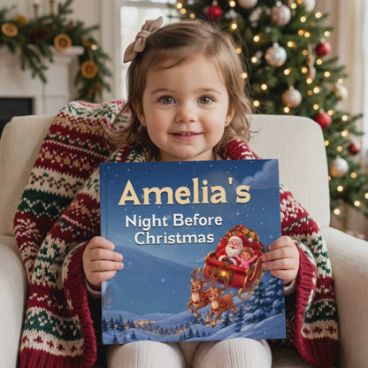 Personalized Christmas Eve Book for Kids, Custom Storybook with Name