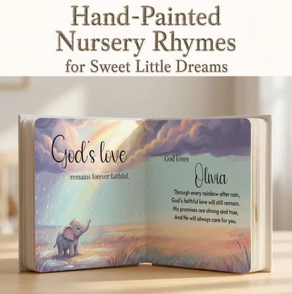 Personalized Christian Baby Book, Christening Keepsake, God Loves You Story with Name, Baptism Gift