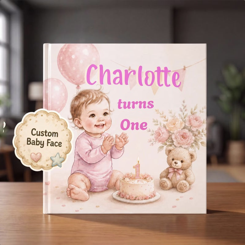 Personalized 1st Birthday Baby Book