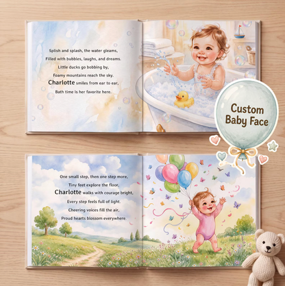 1st Birthday Gift Personalised Book, Custom Name One Year Old, Personalized Baby Birthday Keepsake