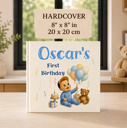 First Birthday Book Character Created from Your Child's Photo